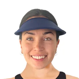 Velo Broad Brim Sun Visor - Navy Blue