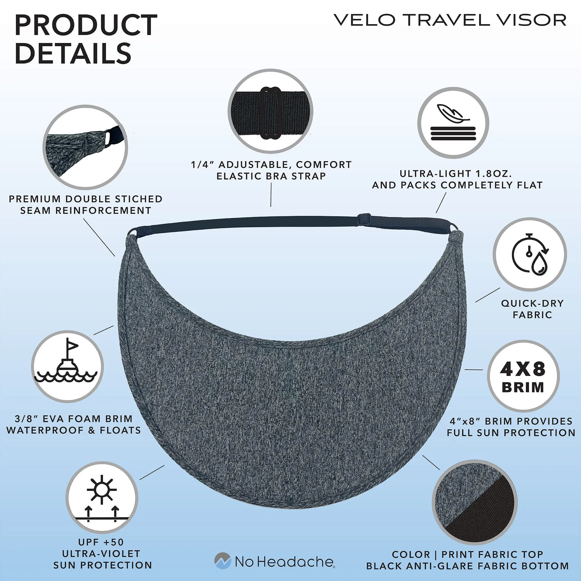 Velo Travel Visor - Magenta Palms