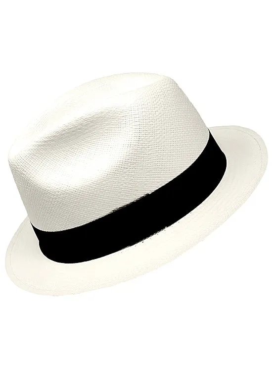 White Panama Hat for Men- Borsalino Hat