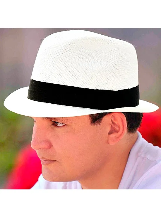 White Panama Hat for Men- Borsalino Hat