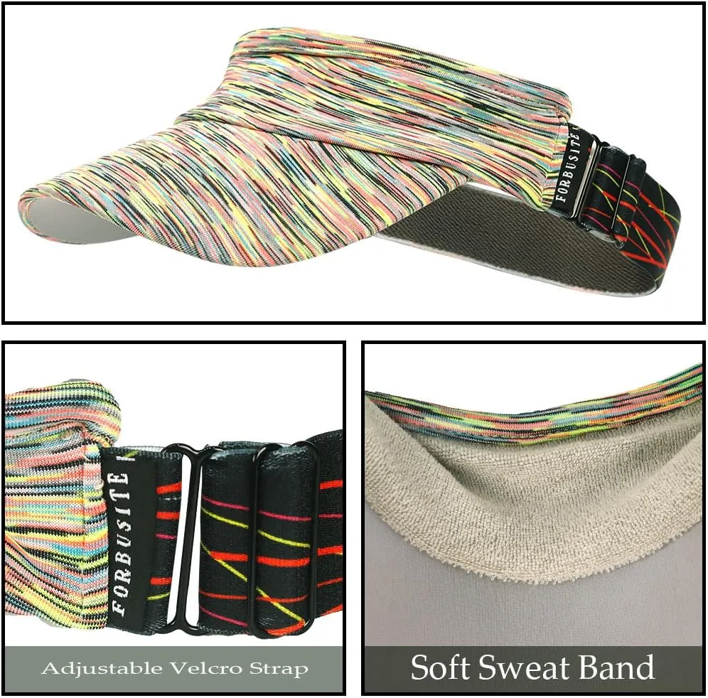 Women Sun Sport Visor Hats for Running,Tennis,Golf - Adjustable & Lightweight