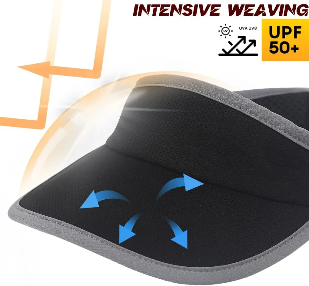 Women Sun Sport Visor Hats for Running,Tennis,Golf - Adjustable & Lightweight