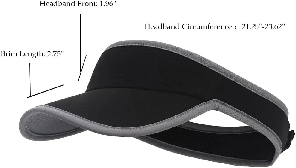 Women Sun Sport Visor Hats for Running,Tennis,Golf - Adjustable & Lightweight