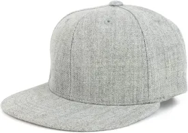 Youth Kid's Solid Color Flat Bill Snapback Baseball Cap